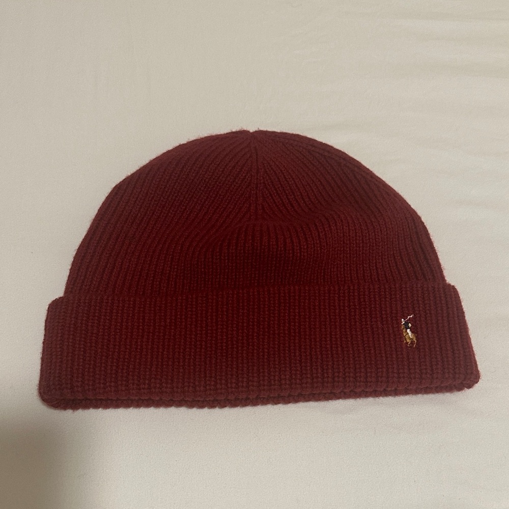 Ralph Lauren Deep Red Knit Hat